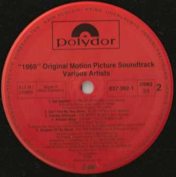 LP Various: 1969 - The Original Motion Picture Soundtrack