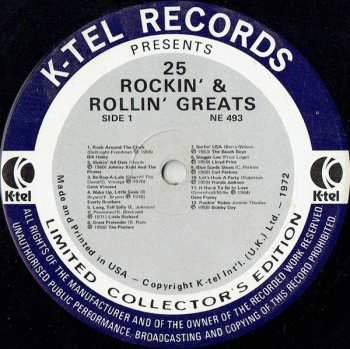 LP Various: 25 Rockin' & Rollin' Greats LTD