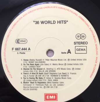 3LP/Set di cofanetti Various: 36 World Hits