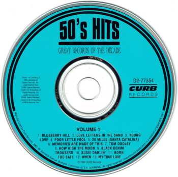 CD Various: 50's Hits (Great Records Of The Decade) Volume 1