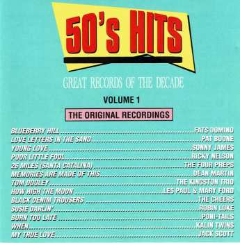 CD Various: 50's Hits (Great Records Of The Decade) Volume 1