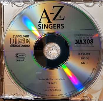 4CD/Set di cofanetti Various: A-Z of Singers by David Patmore