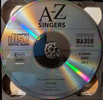 4CD/Set di cofanetti Various: A-Z of Singers by David Patmore