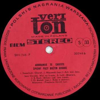 LP Various: Adoramus Te Christe = Śpiewy Przy Bożym Grobie