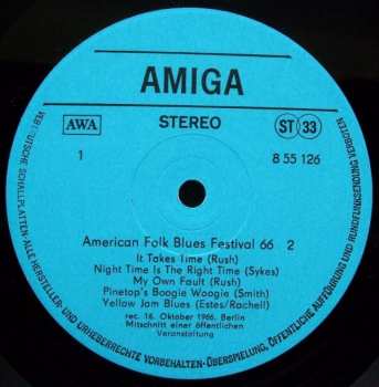 LP Various: American Folk Blues Festival 66 (2)