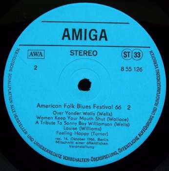 LP Various: American Folk Blues Festival 66 (2)