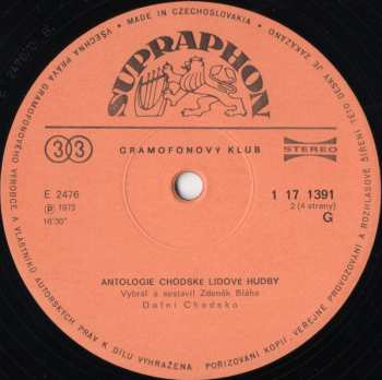2LP/Set di cofanetti Various: Antologie Chodské Lidové Hudby