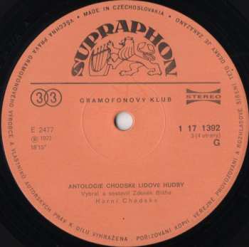 2LP/Set di cofanetti Various: Antologie Chodské Lidové Hudby