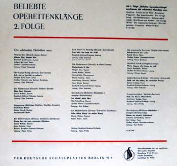 LP Various: Die Schönsten Melodien - Beliebte Operettenklänge 2. Folge