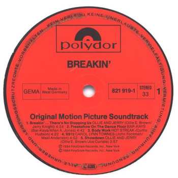 LP Various: Breakin' (Original Motion Picture Soundtrack)