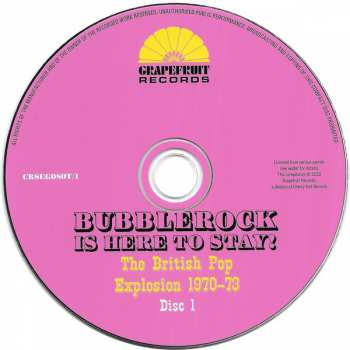 3CD Various: Bubblerock Is Here To Stay! (The British Pop Explosion 1970-73)
