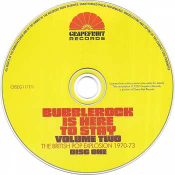 3CD/Set di cofanetti Various: Bubblerock Is Here To Stay Volume Two - The British Pop Explosion 1970-73