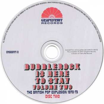 3CD/Set di cofanetti Various: Bubblerock Is Here To Stay Volume Two - The British Pop Explosion 1970-73
