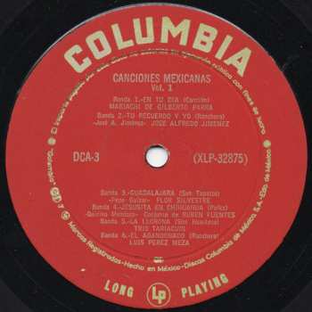 LP Various: Canciones Mexicanas Vol. 1