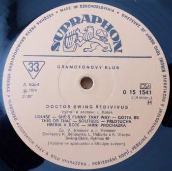 2LP/Set di cofanetti Various: Doctor Swing Redivivus (Československý Swing Do Roku 1947) (2xLP + BOX + BOOKLET)