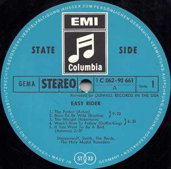LP Various: Easy Rider (Songs As Performed In The Motion Picture)