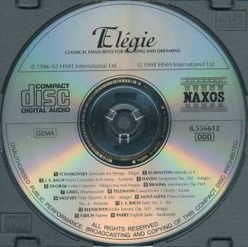 CD Various: Elégie - Classical Favourites For Relaxing And Dreaming