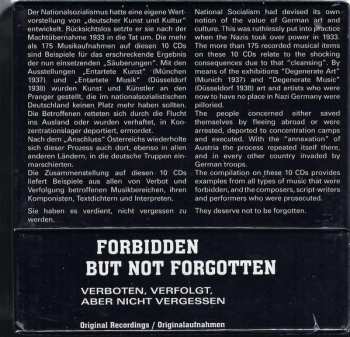 10CD/Set di cofanetti Various: Forbidden But Not Forgotten = Verboten, Verfolgt, Aber Nicht Vergessen (Forbidden Music During The Third Reich)