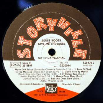 2LP Various: Give Me The Blues (The Living Tradition) 2xLP