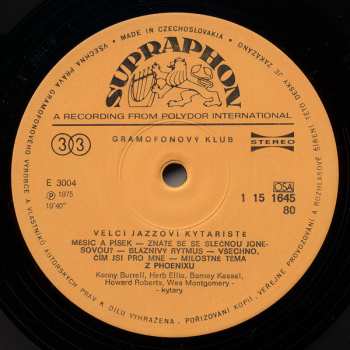 LP Various: Velcí Jazzoví Kytaristé