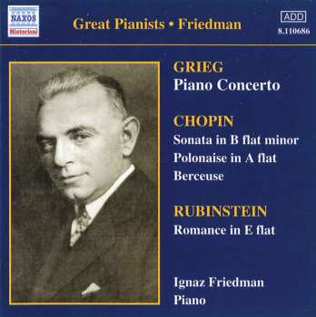 CD Various: Great Pianists: Ignaz Friedman