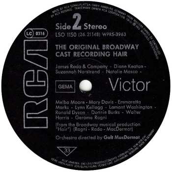 LP Various: Ultralan-Crinale Hair - The American Tribal Love-Rock Musical (The Original Broadway Cast Recording)