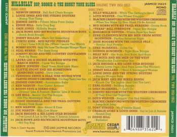 2CD Various: Hillbilly Bop, Boogie & The Honky Tonk Blues Volume Two 1951-1953