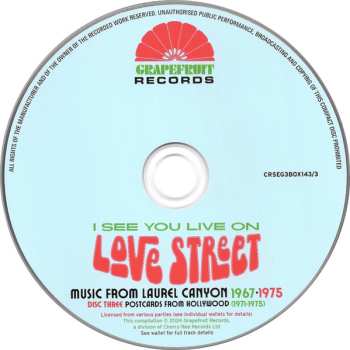 3CD/Set di cofanetti Various: I See You Live On Love Street (Music From Laurel Canyon 1967-1975)