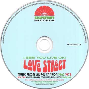 3CD/Set di cofanetti Various: I See You Live On Love Street (Music From Laurel Canyon 1967-1975)