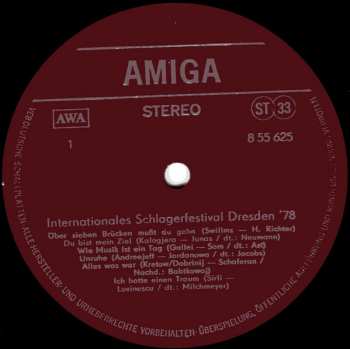 LP Various: Internationales Schlagerfestival Dresden '78