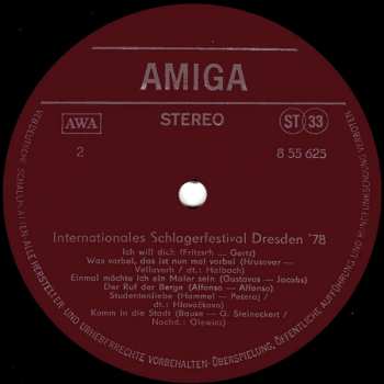 LP Various: Internationales Schlagerfestival Dresden '78