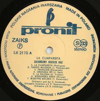 LP Various: La Cumparsita - Zatańczmy Jeszcze Raz