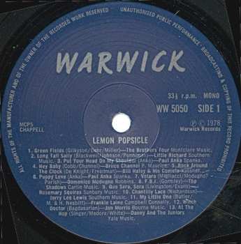LP Various: Lemon Popsicle
