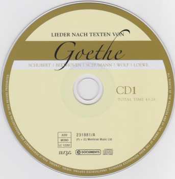 10CD/Set di cofanetti Various: Lieder Nach Texten Von Goethe