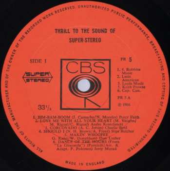 LP Various: Thrill To The Sensational Sound Of Super Stereo
