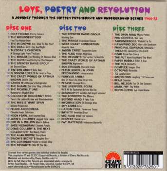 3CD/Set di cofanetti Various: Love, Poetry And Revolution (A Journey Through The British Psychedelic And Underground Scenes 1966-72)