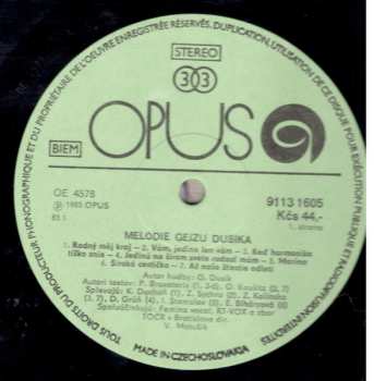 LP Various: Melódie Gejzu Dusíka