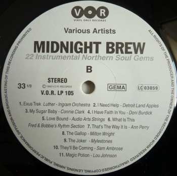 LP Various: Midnight Brew (22 Instrumental Northern Soul Gems)