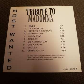 CD Various: Most Wanted: Tribute To Madonna 