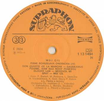 LP Various: Můj Cíl - Písně Bohuslava Ondráčka [IV]