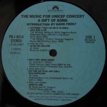 LP Various: Music For Unicef Concert: A Gift Of Song