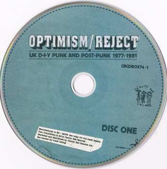 4CD/Set di cofanetti Various: Optimism / Reject (UK D-I-Y Punk and Post-Punk 1977-1981) DLX
