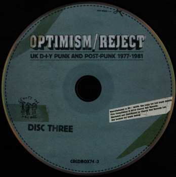 4CD/Set di cofanetti Various: Optimism / Reject (UK D-I-Y Punk and Post-Punk 1977-1981) DLX