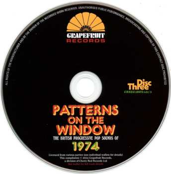 3CD/Set di cofanetti Various: Patterns On The Window (The British Progressive Pop Sounds Of 1974)