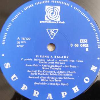 LP Various: Piesne A Balady