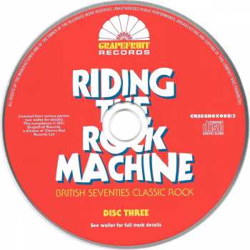 3CD/Set di cofanetti Various: Riding The Rock Machine: British Seventies Classic Rock