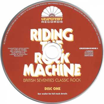 3CD/Set di cofanetti Various: Riding The Rock Machine: British Seventies Classic Rock
