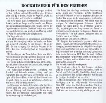 4CD/DVD/Set di cofanetti Various: Rock Für Den Frieden