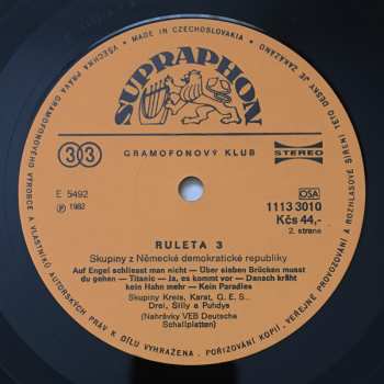 LP Various: Ruleta 3 (Rockové Skupiny Německé Demokratické Republiky)