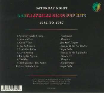 CD Various: Saturday Night (South African Disco Pop Hits 1981 To 1987) LTD